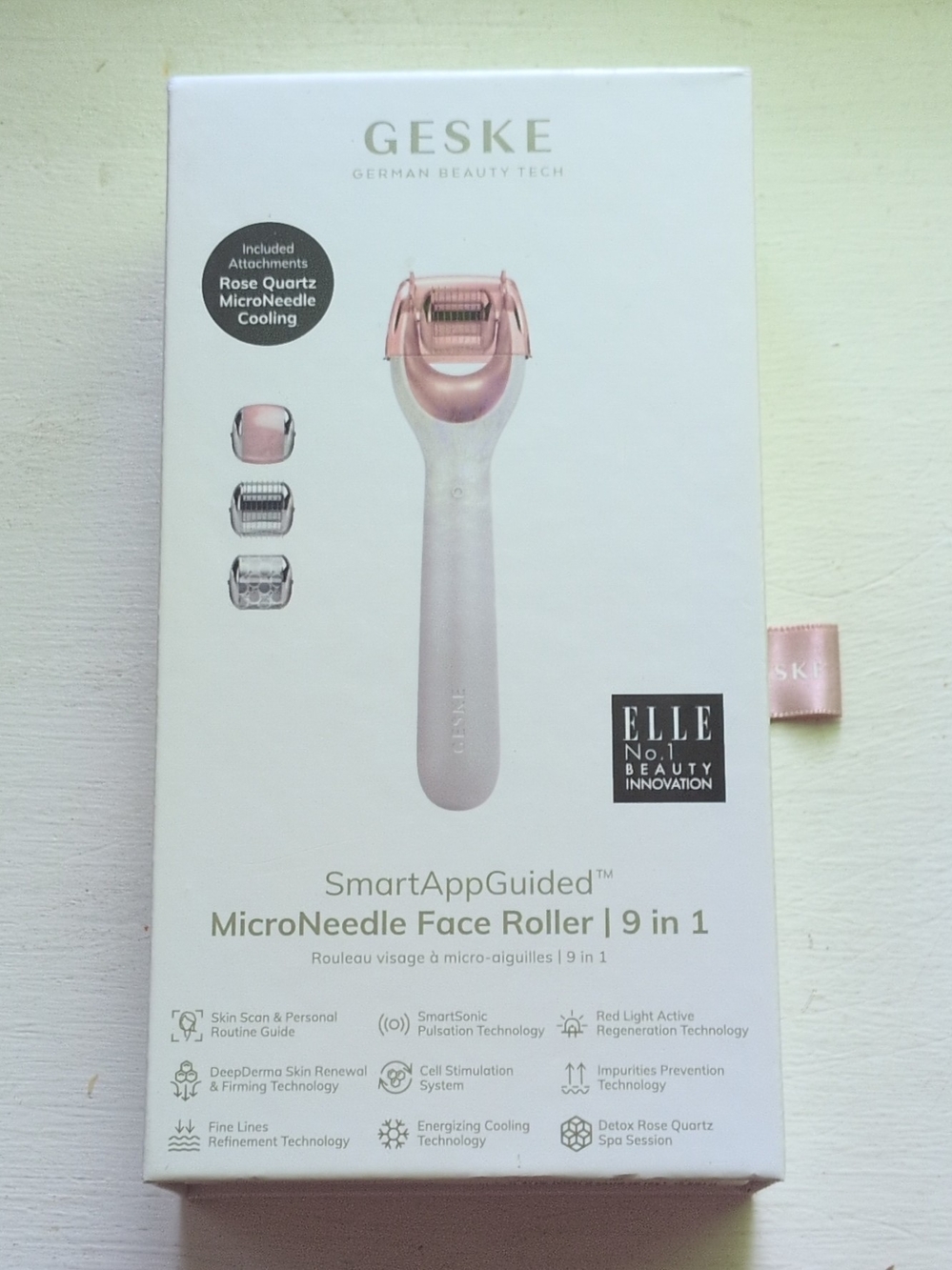 GESKE MicroNeedle Face Roller - Pink/White Unopened NWT